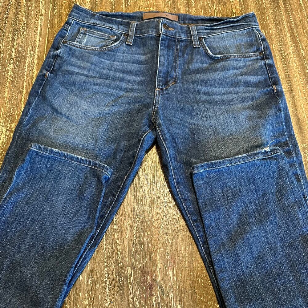 Joe’s Stretch Denim Slim Straight Jeans Medium Blue Wash Men’s Size 34W x 29.5L